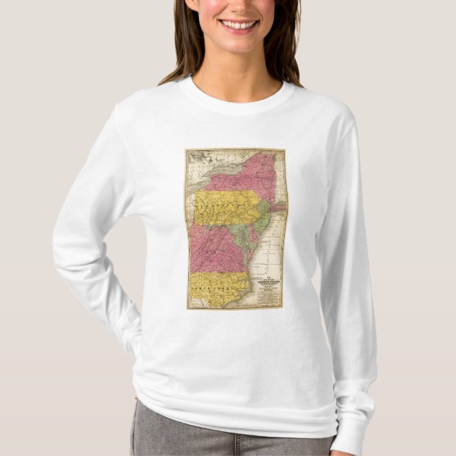Camiseta Estados médios, EUA (Frente)