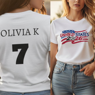 Camiseta Estados Unidos 2026 Futebol Nome Número Personaliz