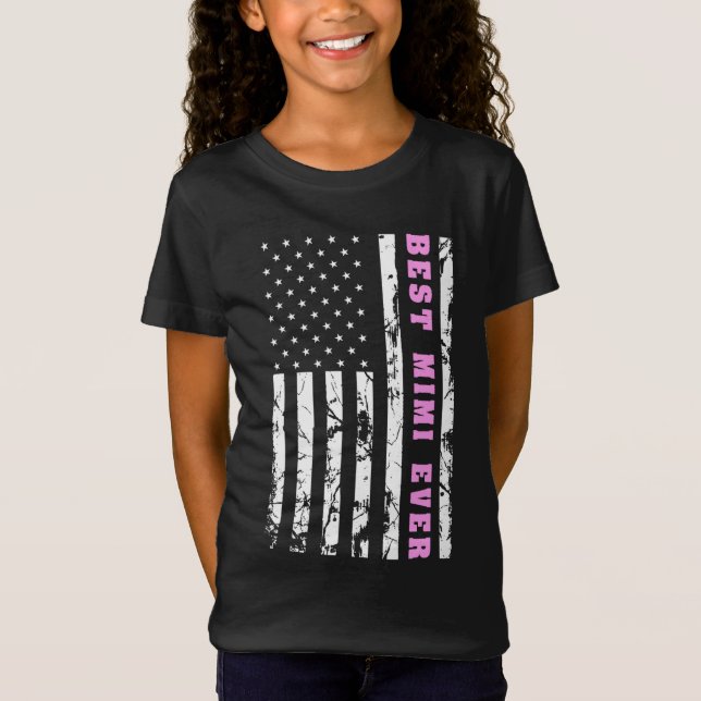 Camiseta Estados Unidos Afetaram A Bandeira Americana Mimi  (Frente)