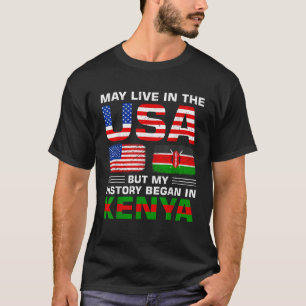 Camiseta Estados Unidos Bandeira América Quênia Bandeira Pa