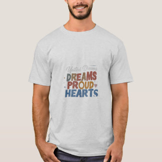 camiseta Estados Unidos corações orgulhosos design