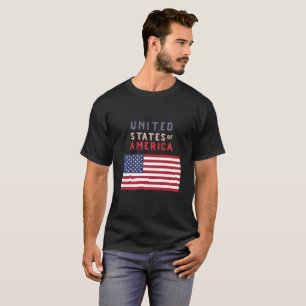 Camiseta Estados Unidos da América com bandeira
