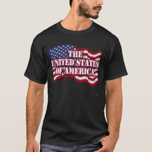 Camiseta Estados Unidos da América com bandeira aflita
