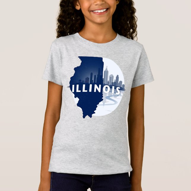 Camiseta Estados Unidos da América do Illinois (Frente)