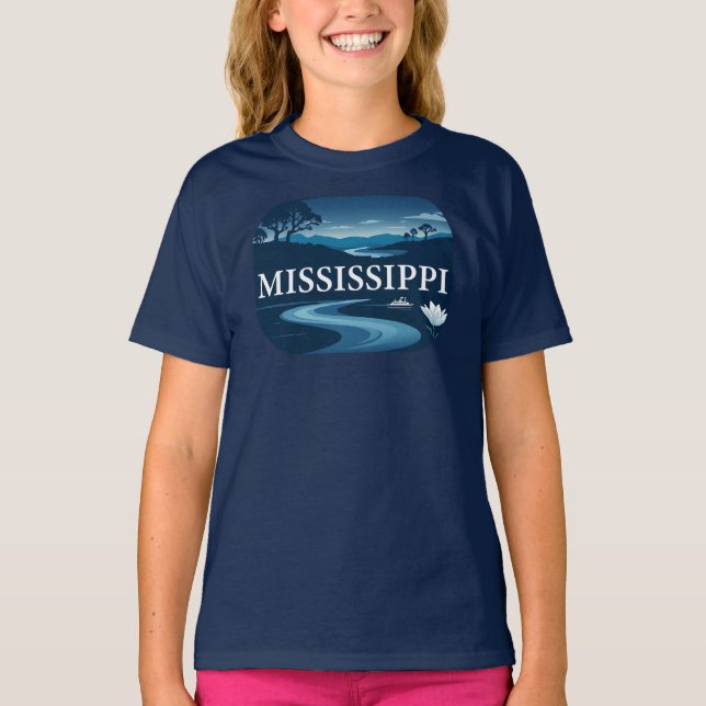 Camiseta Estados Unidos da América do Mississippi (Frente)