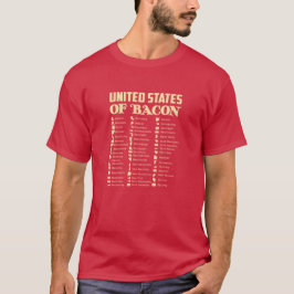 Camiseta Estados Unidos de Bacon - Chá Engraçado
