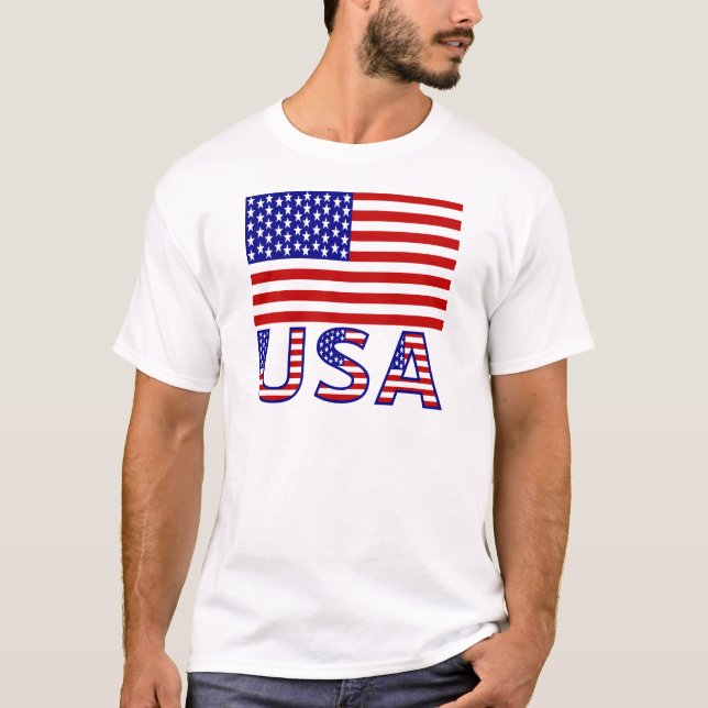 Camiseta Estados Unidos e Bandeira dos Estados Unidos da Am (Frente)