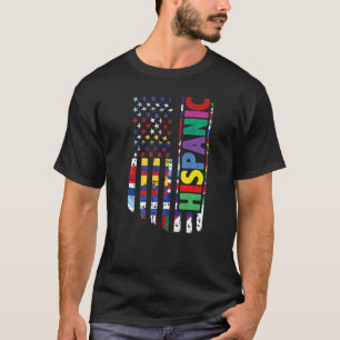 Camiseta Estados Unidos E Países Latino-Americanos A Bandei