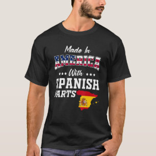Camiseta Estados Unidos - Espanhol - Mapa de Espanhas dos E