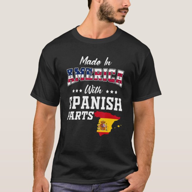 Camiseta Estados Unidos - Espanhol - Mapa de Espanhas dos E (Frente)