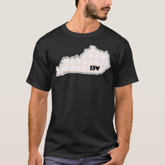 Camiseta Estados Unidos Estado Kentucky - xadrez cor-de-ros
