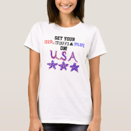 Camiseta Estados Unidos, EUA, Red White Blue Stars