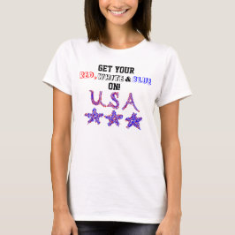 Camiseta Estados Unidos, EUA, Red White Blue Stars