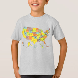 Camiseta Estados Unidos - Mapa de T-Shirt