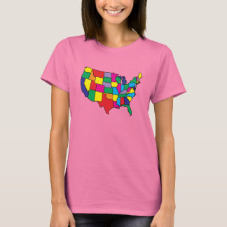 Camiseta Estados Unidos mapeiam T-Shirt