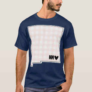 Camiseta Estados Unidos Novo México xadrez rosa