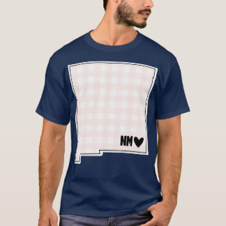Camiseta Estados Unidos Novo México xadrez rosa
