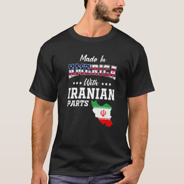 Camiseta Estados Unidos Partes Iranianas do Irã Mapeiam Ant (Frente)