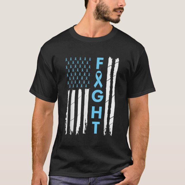Camiseta Estados Unidos Sensibilização para o Cancer de pró (Frente)