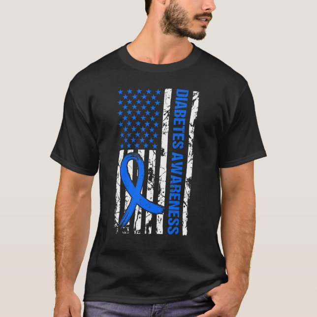 Camiseta Estados Unidos Sinalizador Sensibilização para o D (Frente)