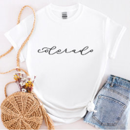 Camiseta Estadual de Mulheres do Colorado Script