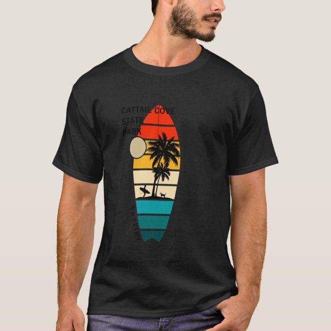 Camiseta Estadual do Parque Estadual do Cattail de Retro Ar (Frente)