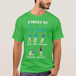 Camiseta Estágios Da Neve De Inverno Clima Nevado Estação D