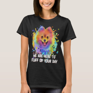 Camiseta Estamos aqui para limpar seu Pom Pomeraniano