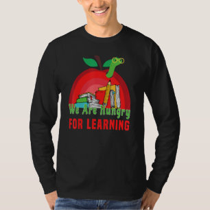 Camiseta Estamos com Fome de Aprender Arco-íris de Volta às