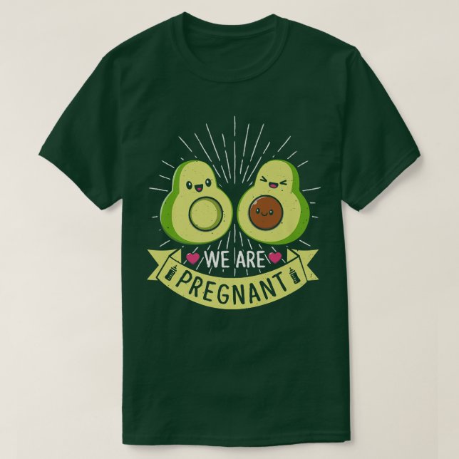 Camiseta Estamos Grávidos Mamacado Avocado Futuros Pais Pr (Frente do Design)