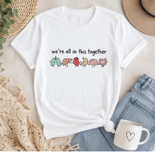 Camiseta Estamos Todos Juntos Nessa Orgãos Fofos   Engraçad