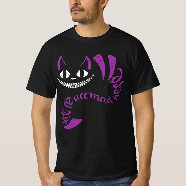 Camiseta Estamos todos loucos aqui, gato (Frente)