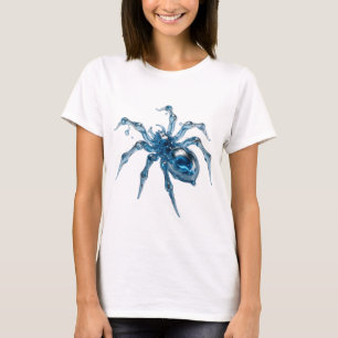 Camiseta Estampa de ARANHA DE ÁGUA prateada com arestas
