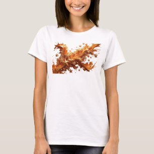 Camiseta Estampa de ESTRELAS DOURADAS laranja que chama a a