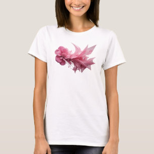 Camiseta Estampa de Flor Rosa Limpa