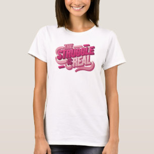 Camiseta Estampa de Moda Vermelha Fresca A LUTA É REAL