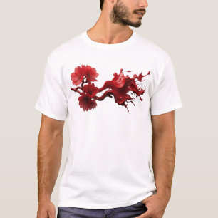 Camiseta Estampa de MODE de FLOR ABSTRATA elegante
