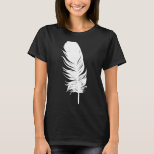 Camiseta Estampa de pena branca casual gráfico sem mangas