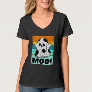 Camiseta Estampa de Vaca Moo para Homens Mulheres Crianças