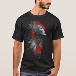 Camiseta Estampa Gráfica de Artista Desbotada