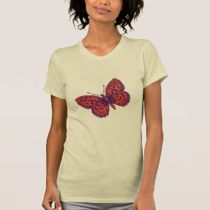 Camiseta estampada com borboleta fritillary