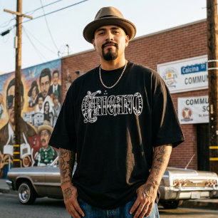 Camiseta Estampada com Lenço Chicano