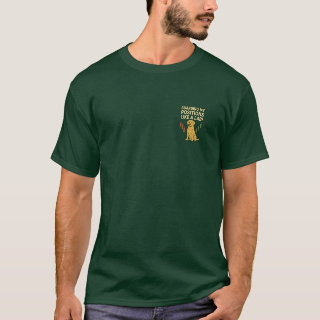 Camiseta Estampada com 'Protegendo Minhas Posições (Frente)