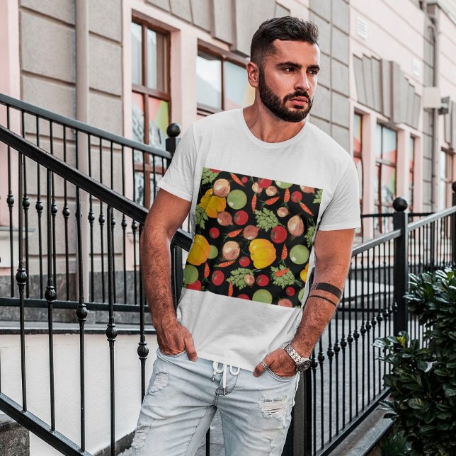 Camiseta Estampada de Legumes (Criador carregado)