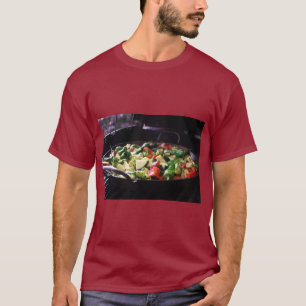 Camiseta Estampada de Panela de Legumes Sizzling