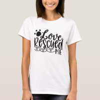 Camiseta Estampada de Patinha 'O Amor Me Resgatou'