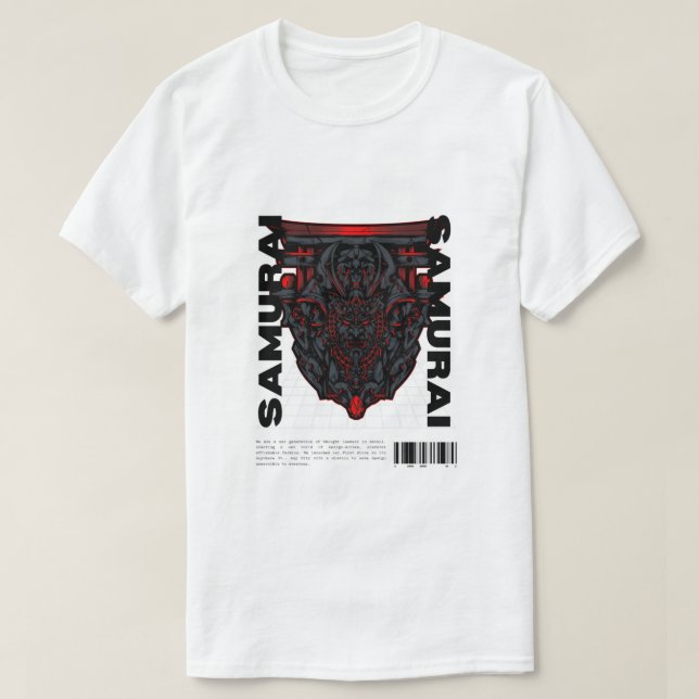 Camiseta estampada do Samurai  (Frente do Design)
