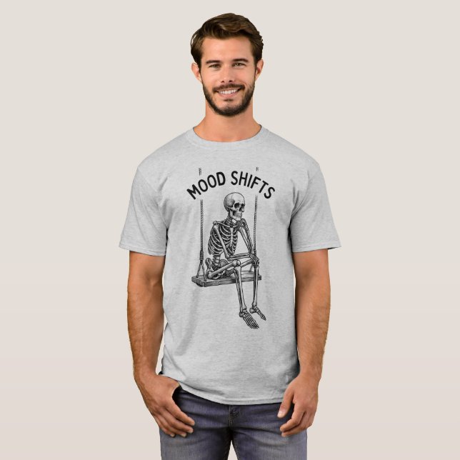 Camiseta Estampada Frente Verso Mudanças de Humor  (Frente Completa)