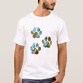Camiseta Estampas de cães - Palmeiras tropicais