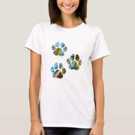 Camiseta Estampas de cães - Palmeiras tropicais